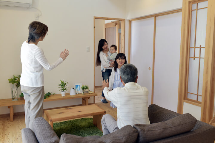 祖父母の家に帰省