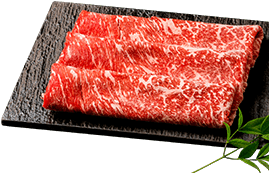 とろけるような甘い脂が特徴的で、料理人の間では人気が高い黒毛和牛です。