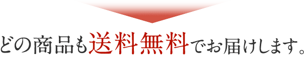 どの商品も送料無料でお届けします